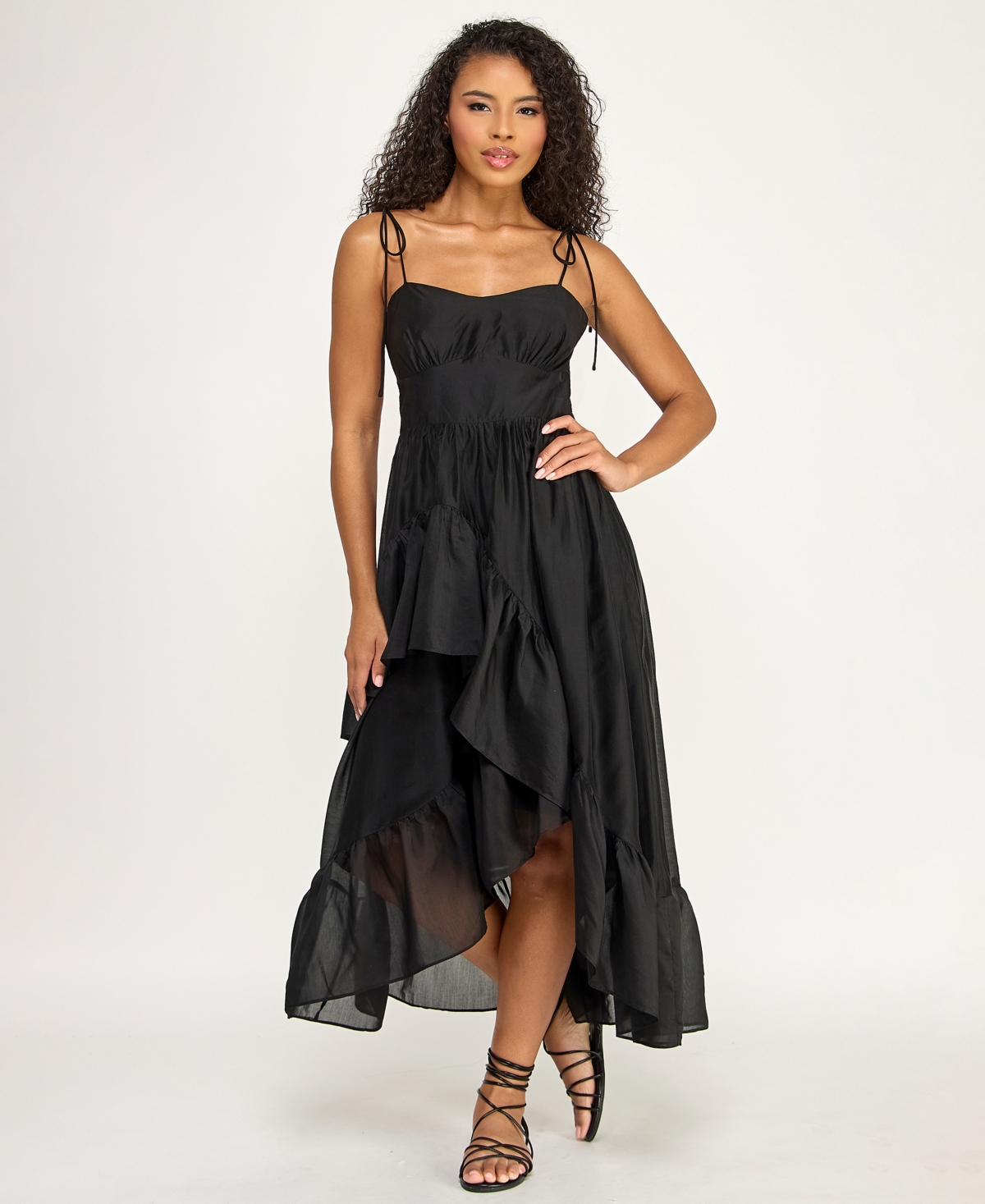 Seni & Cade Women's Ruffle Tiered Midi Dress