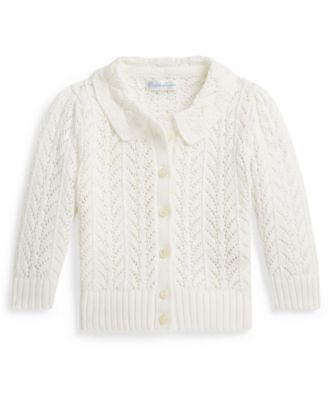 Baby Girls' Peter Pan Collar Cardigan