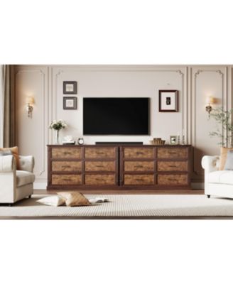 6-Drawer Modern Wood Dresser Bedroom Storage Organizer for Living Room