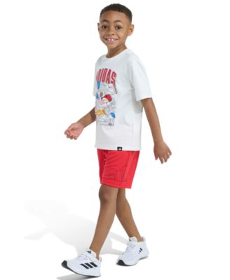 Boys' 2T-7 Essential Graphic T-Shirt and Shorts, 2-Piece Set