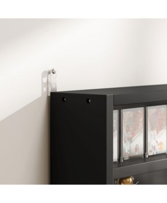 5-Tier Display Cabinet Glass Cabinet with 4 Adjustable Shelves