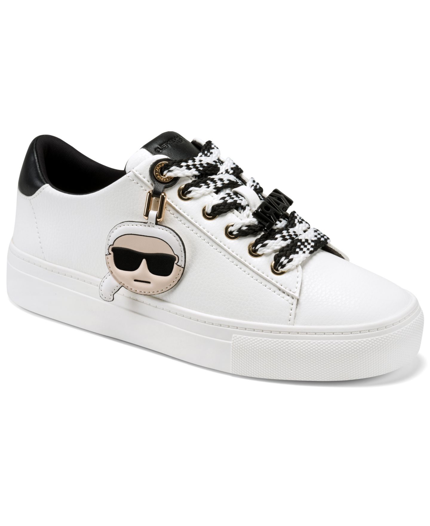 Женские кроссовки KARL LAGERFELD PARIS Capree Lace-Up, цвет: Яркий белый / Чёрный — фото 1