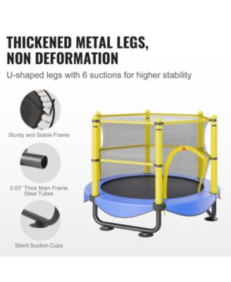 5FT Kids Trampoline with Safety Net and Basketball Hoop