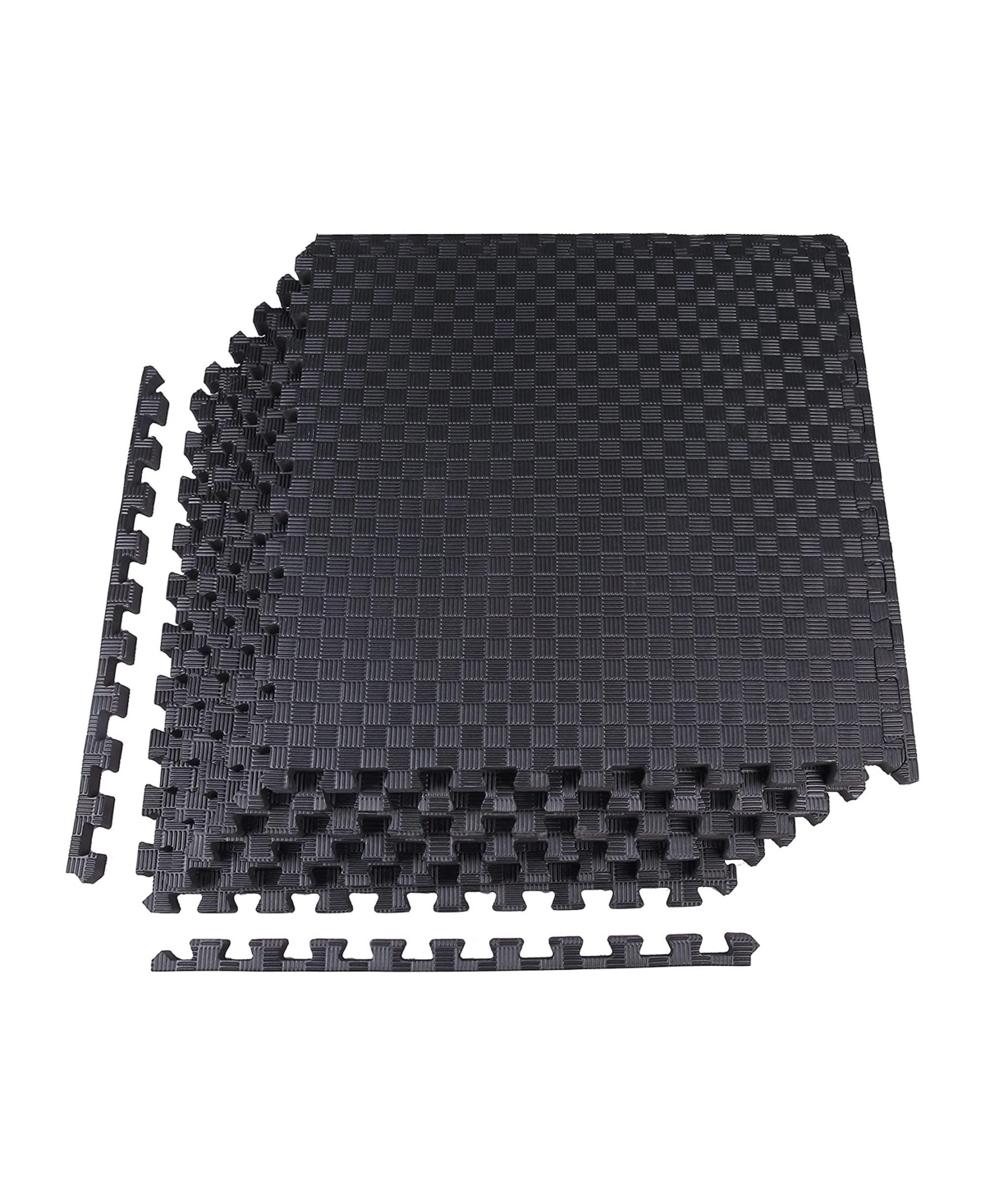 BalanceFrom Fitness Foam Interlocking Exercise Floor Mat, 24 Square Feet, Black