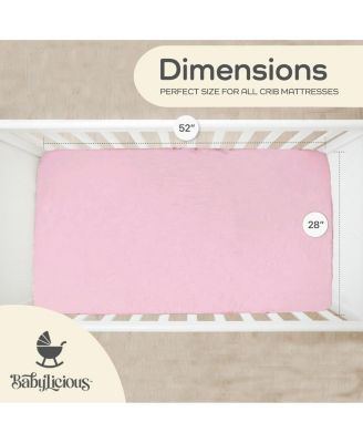 Muslin Crib Sheets 2 Pack – 52"x28" Cotton Fitted Sheets for Crib & Toddler Bed