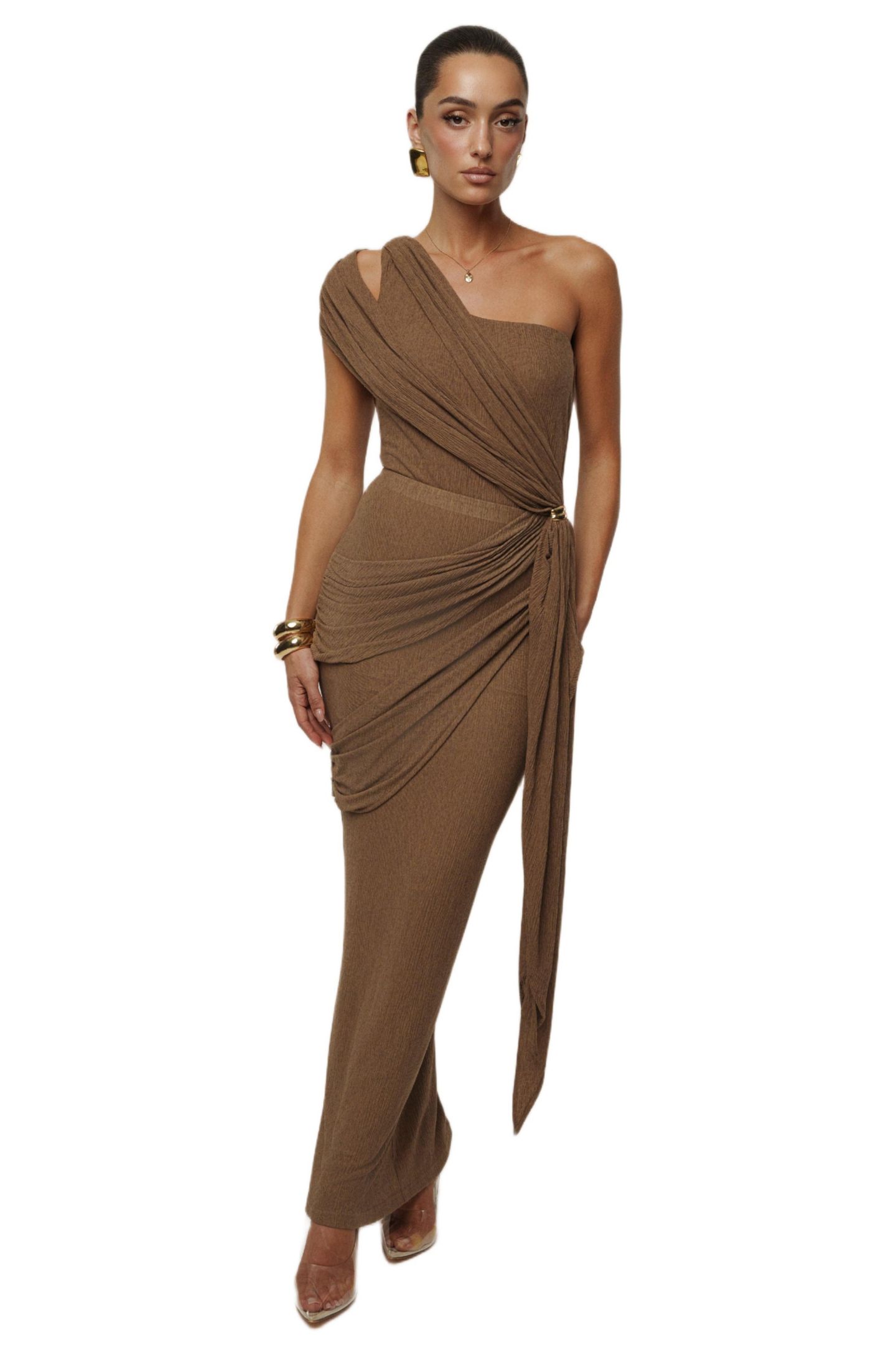 Боди Drape — JLUXLABEL, цвет: Коричневый — фото 1