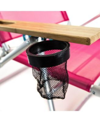 Original 3N1 Lightweight Outdoor Beach Lounge Chair with Footrest, Pink