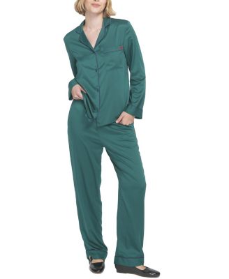 Women's Satin PJ Set Long Pajama