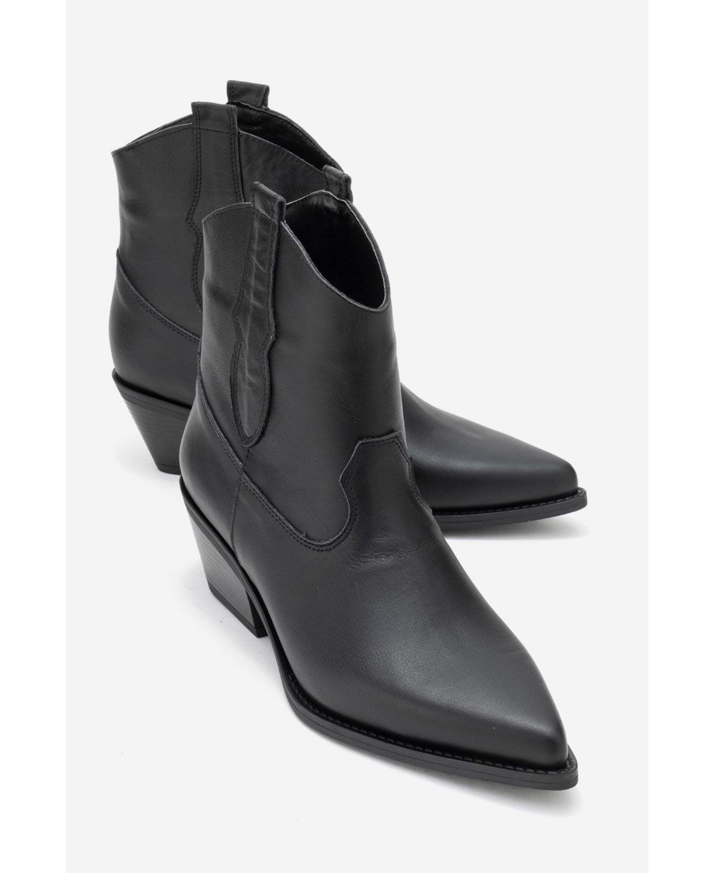 Женские ботинки Forever & Always Shoes Elia Leather Western Boot, цвет: Чёрный — фото 2