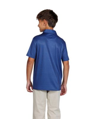 Boys Mini Houndstooth Performance Polo