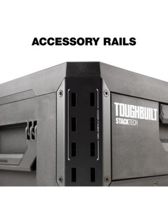 StackTech 1-Drawer Tool Box, Durable Plastic Storage Organizer, Black