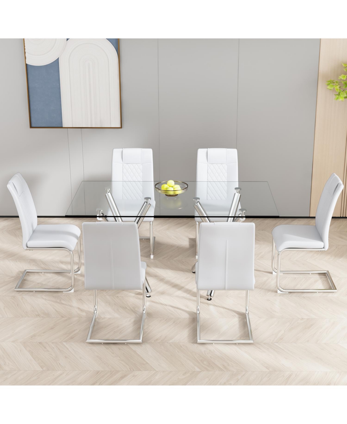 Streamdale Furniture Streamdale Modern Faux Leather Dining Chairs (Set of 6)