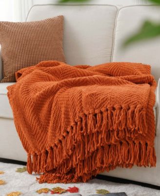 Herringbone Chenille Knit Throw, 60"x 80"