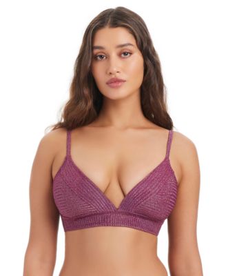 Women's Rib & Shine Over-The-Shoulder Bra, Macy's Exclusive