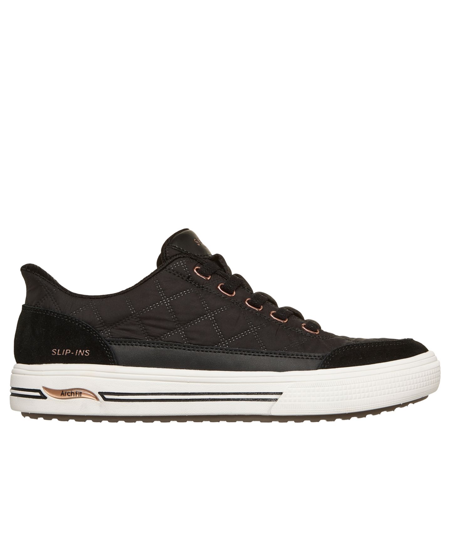 Женские кроссовки Skechers Slip-Ins: Arch Fit Arcade - Cozy Fit Cuddle Steps Casual, цвет: Чёрный — фото 2