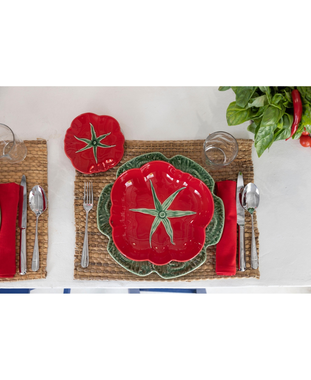 Bordallo Pinheiro Cabbage Charger Plate, Set of 2