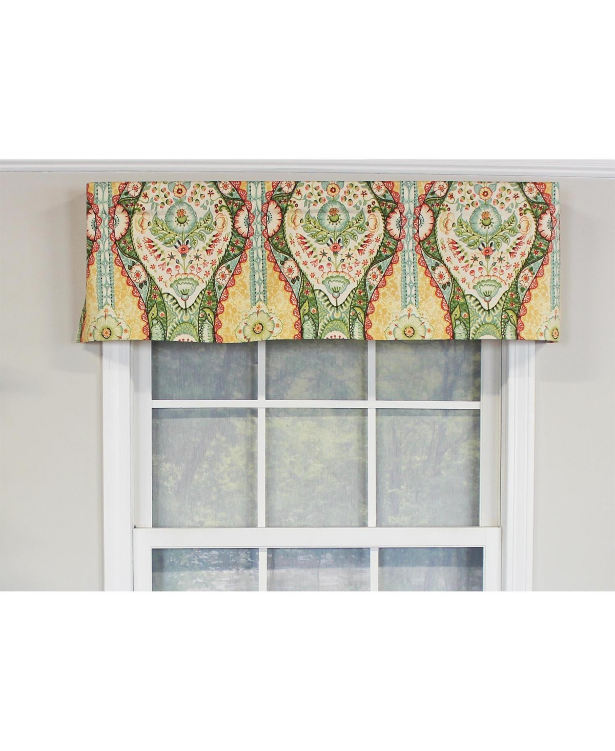 Rlf Home Brassiere Tailored 100% Cotton with Fully Lined 3" Rod Pocket Valnance for Windows 50" x 14"