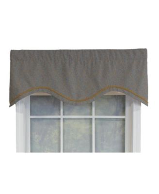 Bluebell Trimmed Cornice 100% Cotton with Fully Lined 3" Rod Pocket Valnance for Windows 50" x 17"