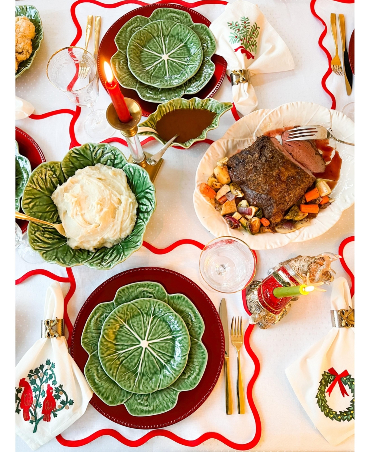 Bordallo Pinheiro Cabbage Beige Large Oval Platter