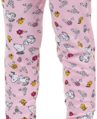 Little Girls Snoopy and Woodstock Pajamas 2PC Tight Fit Sleep Set