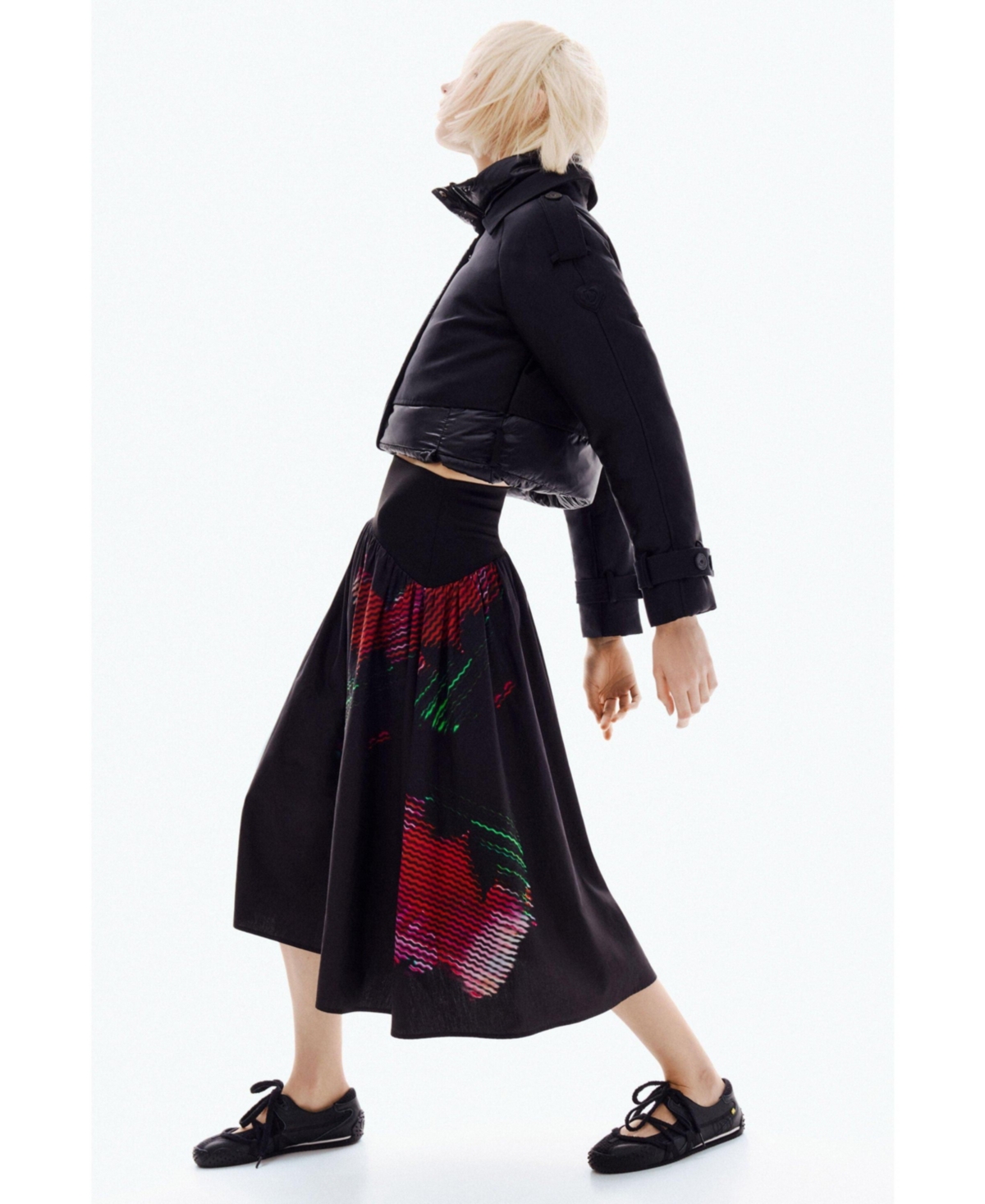 Desigual Women's Pixelated midi skirt