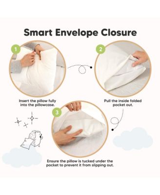 2-Pack Toddler Pillowcases for 13x18 Pillow, Organic Cotton Kids Pillow Case Cover for Sleeping, Soft & Durable