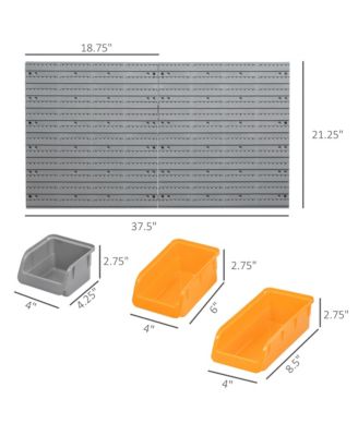 44 Piece Wall Mounted Pegboard Tool Organizer Rack Kit,