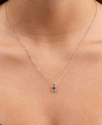 Emerald Prong Set Pendant Necklaces