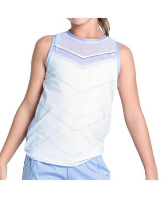 Girls Lavender Love Tie Back Tennis Tank