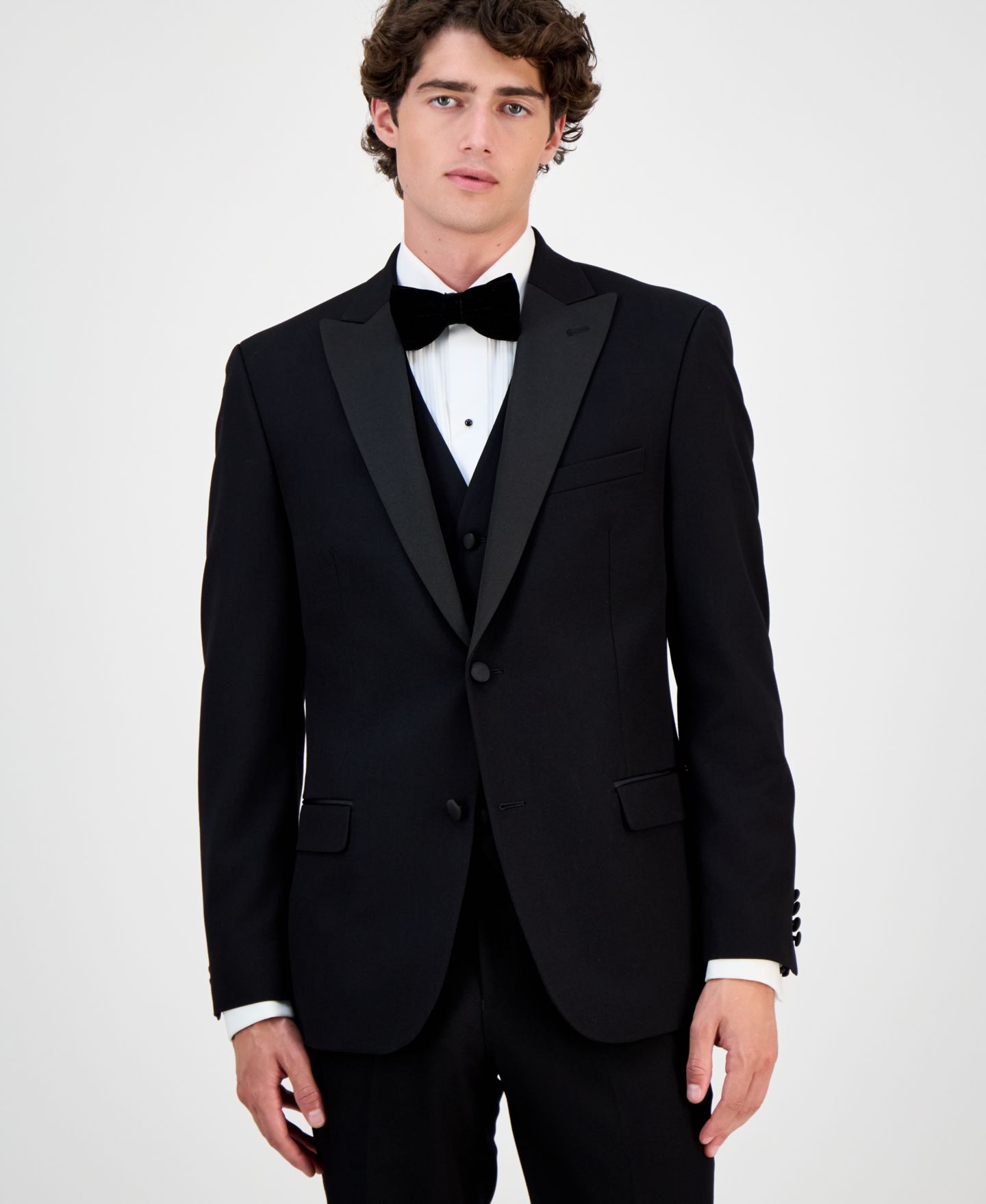 Мужские пиджаки Alfani Slim-Fit Tuxedo Jackets, цвет: Чёрный — фото 1