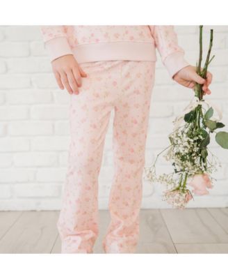 Toddler Girls Pink Rose Flare Legging