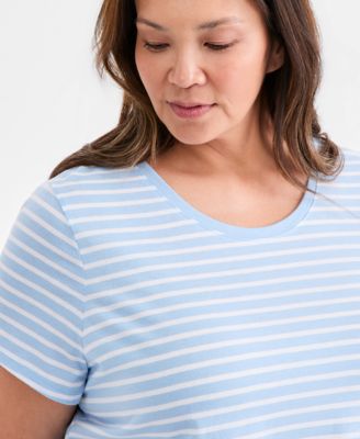 Plus Size Perfect Crewneck Short-Sleeve Top