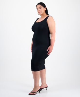 Trendy Plus Size Sleeveless Bodycon Midi Dress, Created for Macy's
