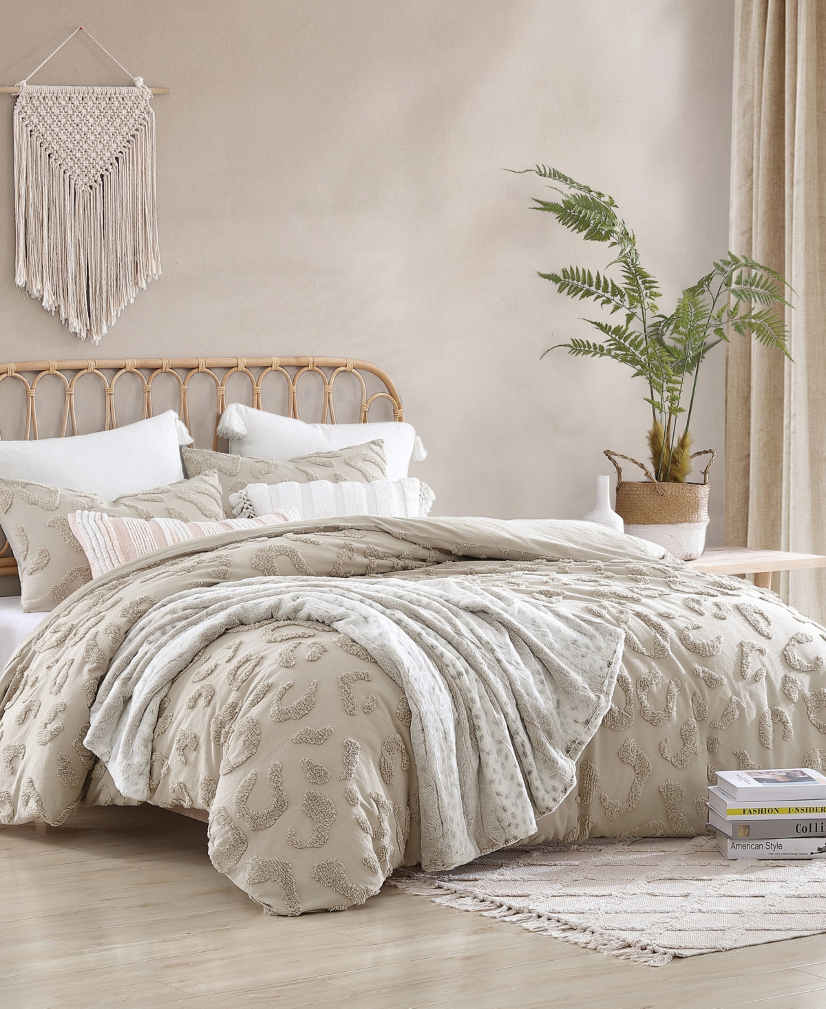 Peri Home Chenille Leopard 2-Pc. Duvet Cover Set, Twin/Twin Xl