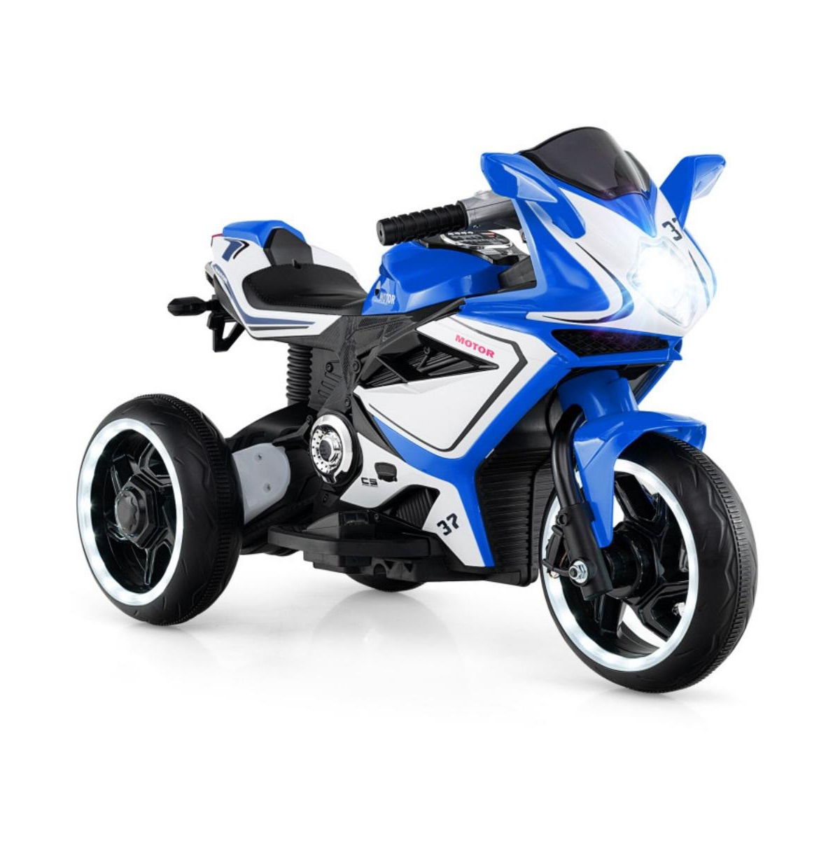 Hongge 6V Kids Ride On Motorcycle with Led Lights