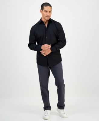 Men's Modern Classic-Fit Stretch Solid Button-Down Shirt, Created for Macy's 