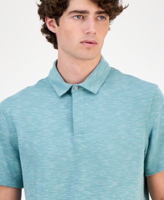 Alfatech Short Sleeve Marled Polo Shirt, Created for Macy's