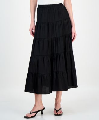 Women's Pull-On Tiered Maxi Skirt
