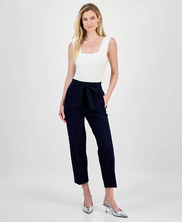 Women's Compression Tie-Front Capris Pants - thumbnail 4