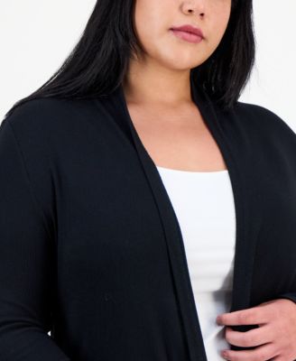 Plus Size Draped Cardigan, Created for Macy's