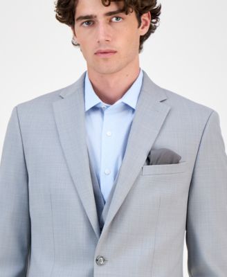 Men's Slim-Fit Wool Sharkskin Suit Jacket, Created for Macy's
