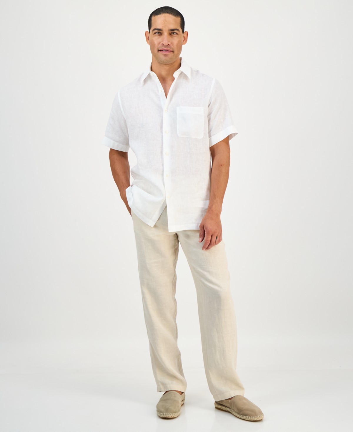 Мужские Club Room Men's 100% Linen Shirt — фото 3