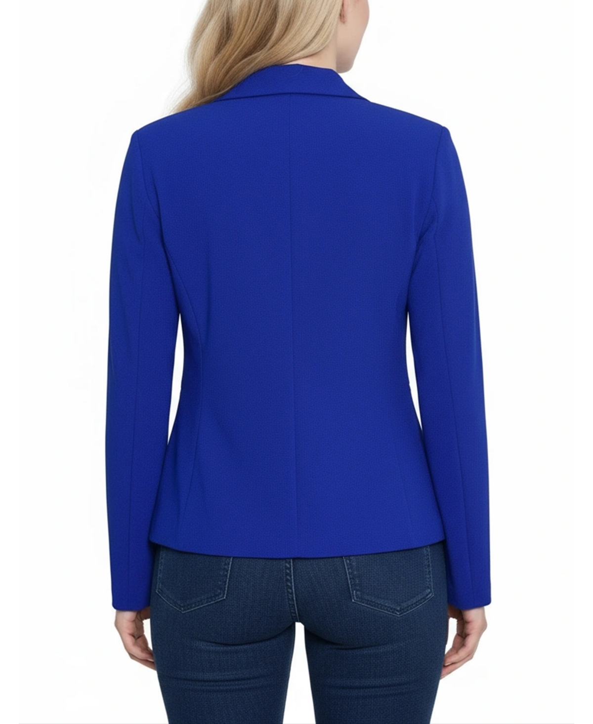 Ny Collection Petite Cropped Long Sleeve Crepe Jacket