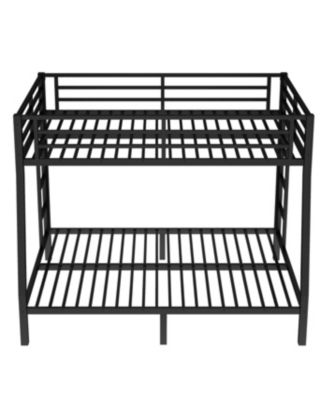 Metal Full XL over Queen Bunk Bed for Teens/Adults - Space-Saving, Noise Reduced
