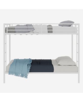 Streamdale Multi-Functional Square Tube Iron Bunk Bed, Full Over Full, White