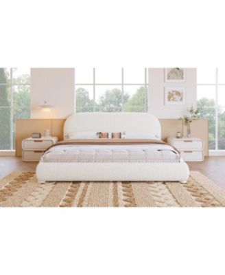 Dark Green Velvet Soft Bed, King