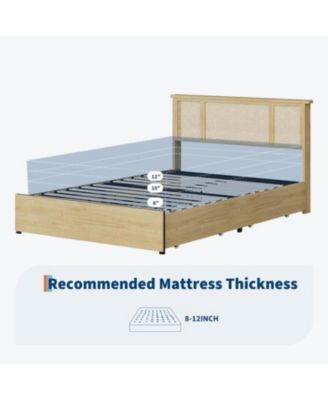 Full Size Bed Frame for Kids with Scallop Headboard, Cute Velvet Twin Bed for Girls, Boys, Sturdy Platform Bed