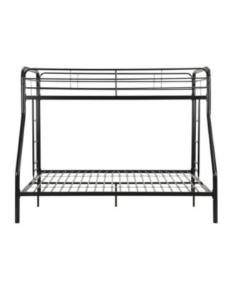 twin over full metal bunk bed with storage, no box spring needed, easy assembly, durable and space-saving.