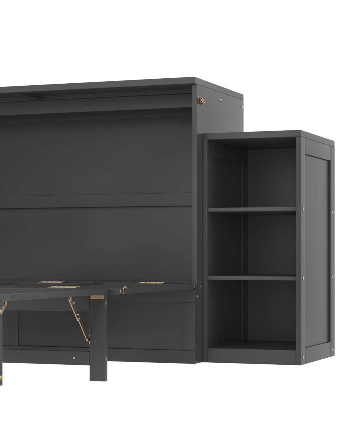 Streamdale Furniture Queen size Murphy bed with storage drawers and shelves