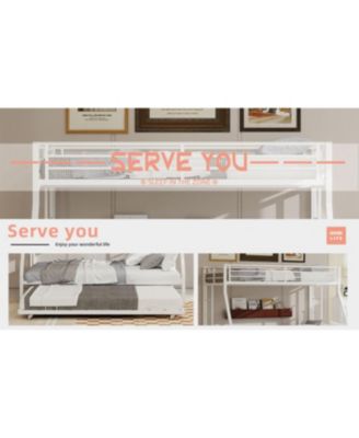 Streamdale High-Stability Queen Bunk Bed with Ladder & Trundle